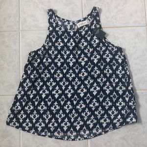 Blue pattern tank top